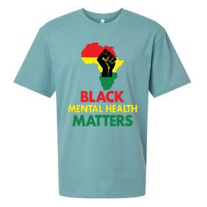 Black Mental Health, African Map Mental Health Awareness Sueded Cloud Jersey T-Shirt