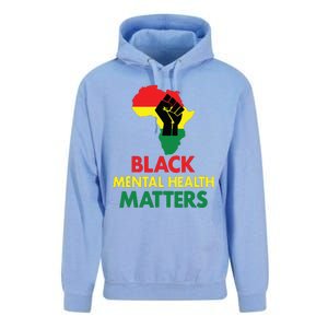 Black Mental Health, African Map Mental Health Awareness Unisex Surf Hoodie