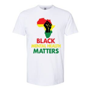 Black Mental Health, African Map Mental Health Awareness Softstyle CVC T-Shirt