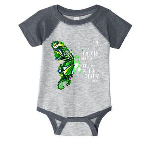 Butterfly Mental Health Green Ribbon Awareness Infant Baby Jersey Bodysuit