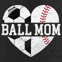 Ball Mom Heart Funny Baseball Soccer Mom Hat