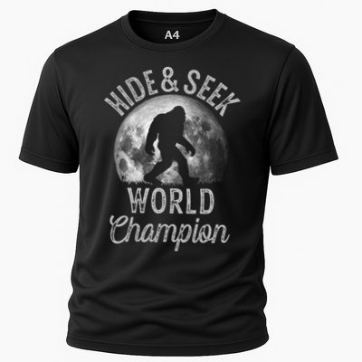 Bigfoot Moon Hide And Seek World Champion Sasquatch Cooling Performance Crew T-Shirt