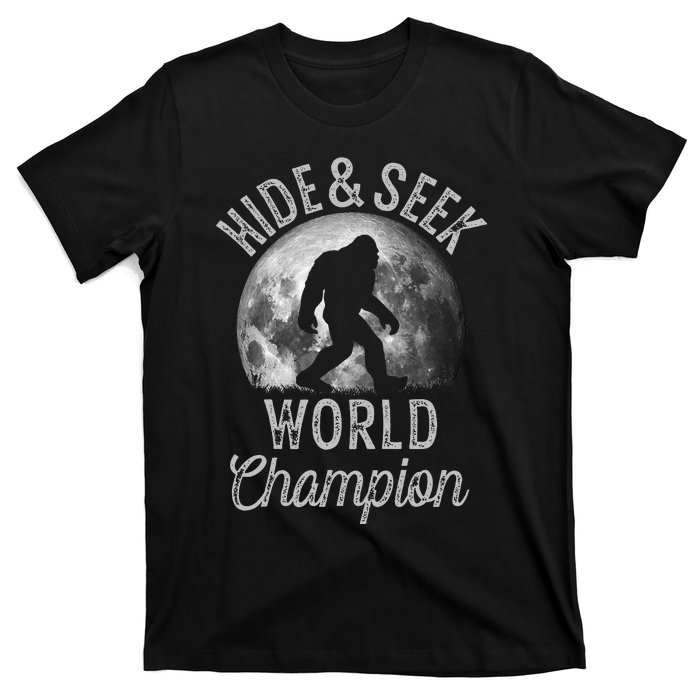 Bigfoot Moon Hide And Seek World Champion Sasquatch T-Shirt