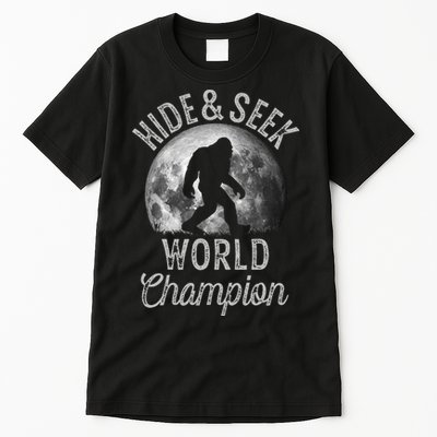 Bigfoot Moon Hide And Seek World Champion Sasquatch Tall T-Shirt