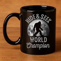 Bigfoot Moon Hide And Seek World Champion Sasquatch 11oz C Handle Ceramic Mug