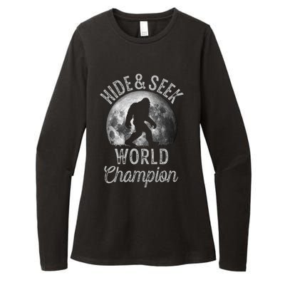 Bigfoot Moon Hide And Seek World Champion Sasquatch Womens CVC Long Sleeve Shirt