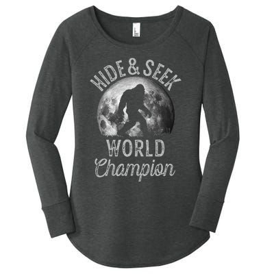 Bigfoot Moon Hide And Seek World Champion Sasquatch Women's Perfect Tri Tunic Long Sleeve Shirt