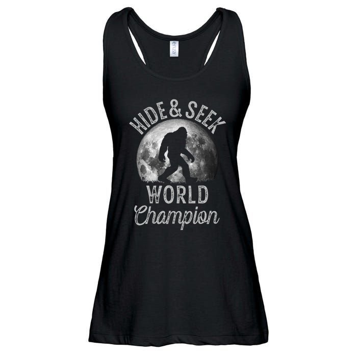 Bigfoot Moon Hide And Seek World Champion Sasquatch Ladies Essential Flowy Tank