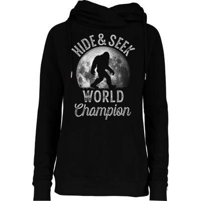 Bigfoot Moon Hide And Seek World Champion Sasquatch Womens Funnel Neck Pullover Hood