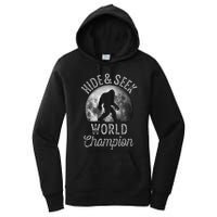 Bigfoot Moon Hide And Seek World Champion Sasquatch Women's Pullover Hoodie