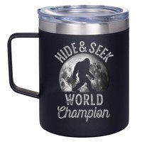 Bigfoot Moon Hide And Seek World Champion Sasquatch 12oz Stainless Steel Coffee Mug
