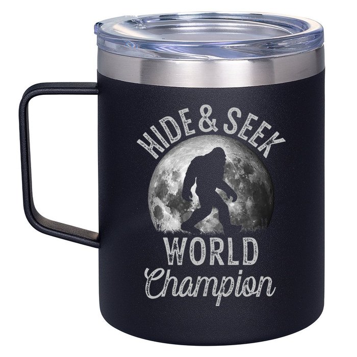 Bigfoot Moon Hide And Seek World Champion Sasquatch 12oz Stainless Steel Coffee Mug