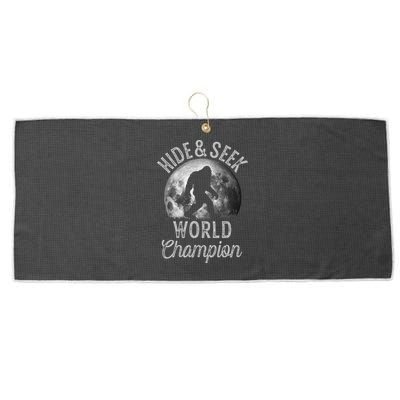 Bigfoot Moon Hide And Seek World Champion Sasquatch Large Microfiber Waffle Golf Towel