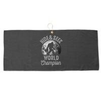 Bigfoot Moon Hide And Seek World Champion Sasquatch Large Microfiber Waffle Golf Towel