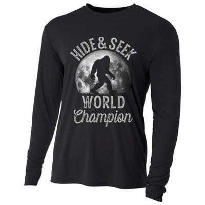 Bigfoot Moon Hide And Seek World Champion Sasquatch Cooling Performance Long Sleeve Crew