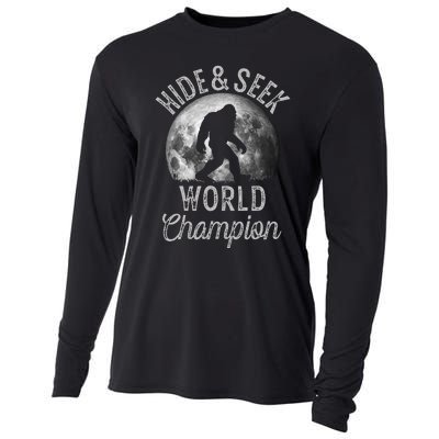 Bigfoot Moon Hide And Seek World Champion Sasquatch Cooling Performance Long Sleeve Crew