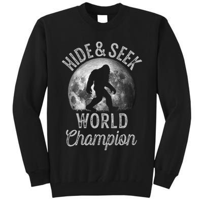 Bigfoot Moon Hide And Seek World Champion Sasquatch Tall Sweatshirt