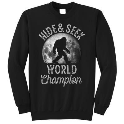 Bigfoot Moon Hide And Seek World Champion Sasquatch Tall Sweatshirt