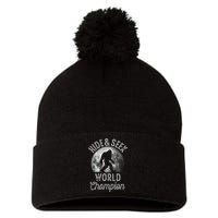 Bigfoot Moon Hide And Seek World Champion Sasquatch Pom Pom 12in Knit Beanie