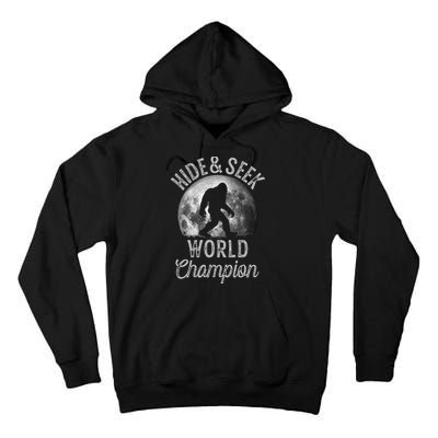 Bigfoot Moon Hide And Seek World Champion Sasquatch Tall Hoodie