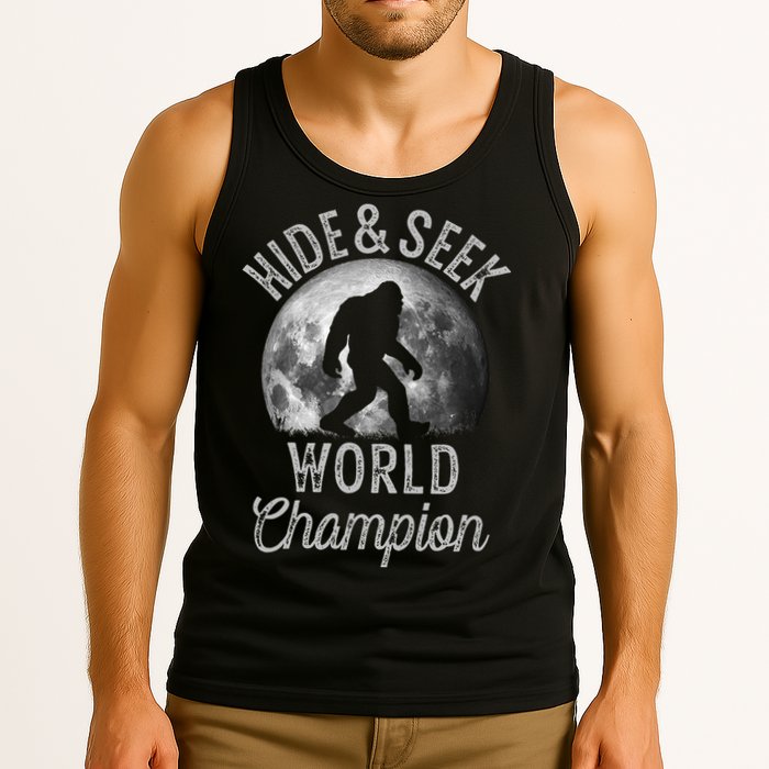 Bigfoot Moon Hide And Seek World Champion Sasquatch Tank Top