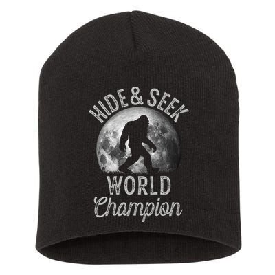 Bigfoot Moon Hide And Seek World Champion Sasquatch Short Acrylic Beanie