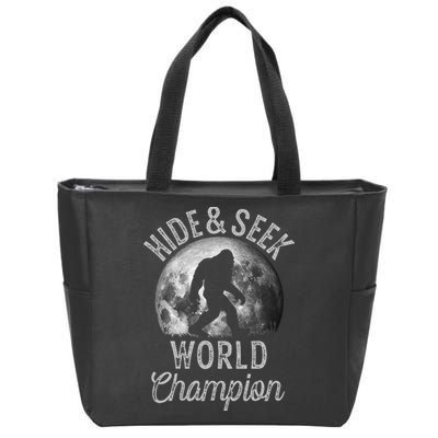Bigfoot Moon Hide And Seek World Champion Sasquatch Zip Tote Bag