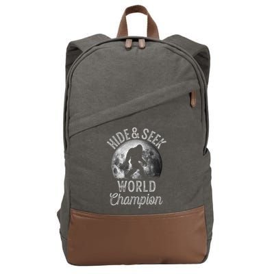 Bigfoot Moon Hide And Seek World Champion Sasquatch Cotton Canvas Backpack