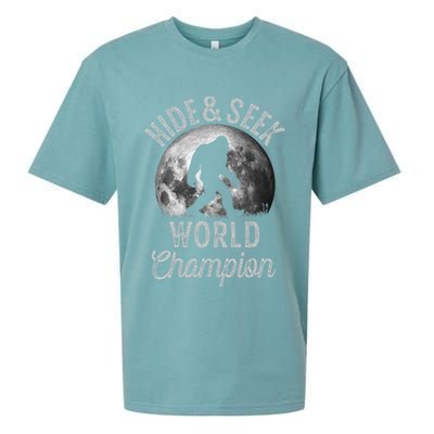 Bigfoot Moon Hide And Seek World Champion Sasquatch Sueded Cloud Jersey T-Shirt