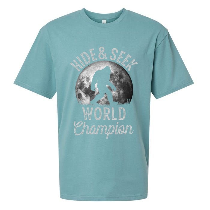 Bigfoot Moon Hide And Seek World Champion Sasquatch Sueded Cloud Jersey T-Shirt