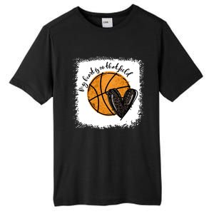 Bleached My Heart Is On That Field Basketball Game Day Vibes Cool Gift Tall Fusion ChromaSoft Performance T-Shirt