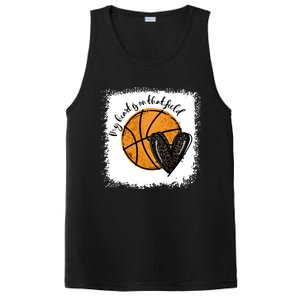 Bleached My Heart Is On That Field Basketball Game Day Vibes Cool Gift PosiCharge Competitor Tank