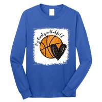 Bleached My Heart Is On That Field Basketball Game Day Vibes Cool Gift Long Sleeve Shirt