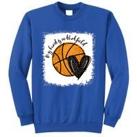 Bleached My Heart Is On That Field Basketball Game Day Vibes Cool Gift Sweatshirt