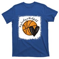 Bleached My Heart Is On That Field Basketball Game Day Vibes Cool Gift T-Shirt