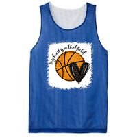 Bleached My Heart Is On That Field Basketball Game Day Vibes Cool Gift Mesh Reversible Basketball Jersey Tank