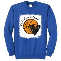 Bleached My Heart Is On That Field Basketball Game Day Vibes Cool Gift Tall Sweatshirt