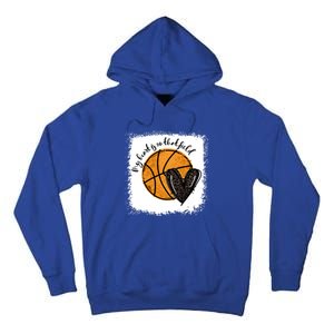 Bleached My Heart Is On That Field Basketball Game Day Vibes Cool Gift Tall Hoodie