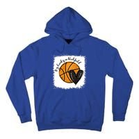 Bleached My Heart Is On That Field Basketball Game Day Vibes Cool Gift Tall Hoodie