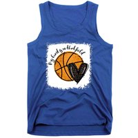 Bleached My Heart Is On That Field Basketball Game Day Vibes Cool Gift Tank Top