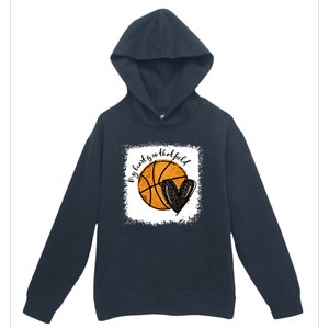 Bleached My Heart Is On That Field Basketball Game Day Vibes Cool Gift Urban Pullover Hoodie