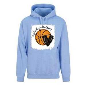 Bleached My Heart Is On That Field Basketball Game Day Vibes Cool Gift Unisex Surf Hoodie