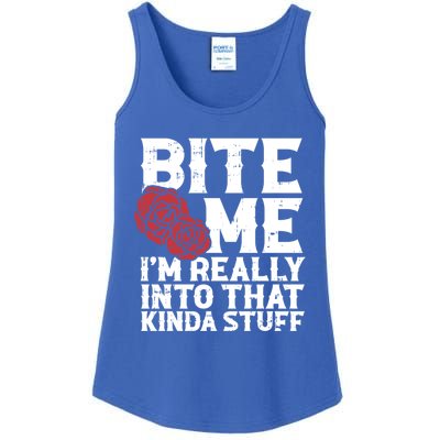 Bite Me Halloween Costume Funny Retro Sarcastic Humor Gift Ladies Essential Tank