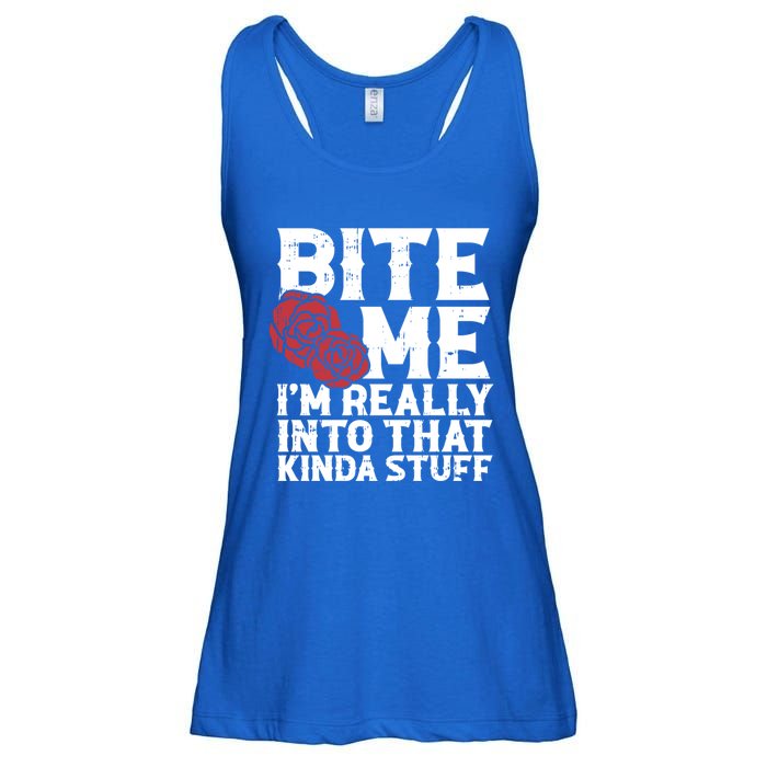 Bite Me Halloween Costume Funny Retro Sarcastic Humor Gift Ladies Essential Flowy Tank