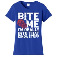 Bite Me Halloween Costume Funny Retro Sarcastic Humor Gift Women's T-Shirt