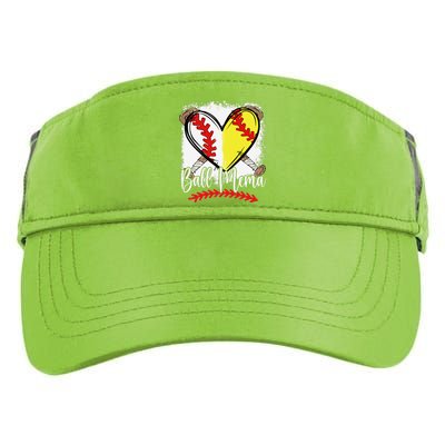 Ball Mema Heart Funny Softball Baseball Adult Drive Performance Visor