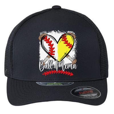 Ball Mema Heart Funny Softball Baseball Flexfit Unipanel Trucker Cap