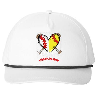 Ball Mema Heart Funny Softball Baseball Snapback Five-Panel Rope Hat