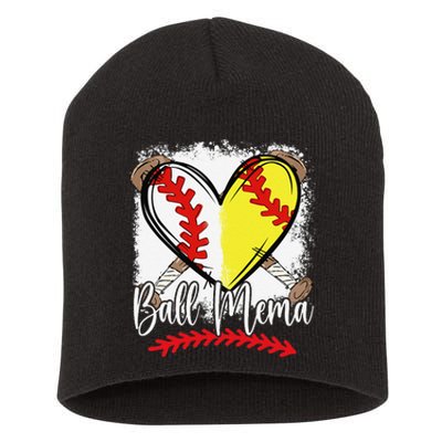 Ball Mema Heart Funny Softball Baseball Short Acrylic Beanie