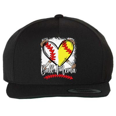 Ball Mema Heart Funny Softball Baseball Wool Snapback Cap